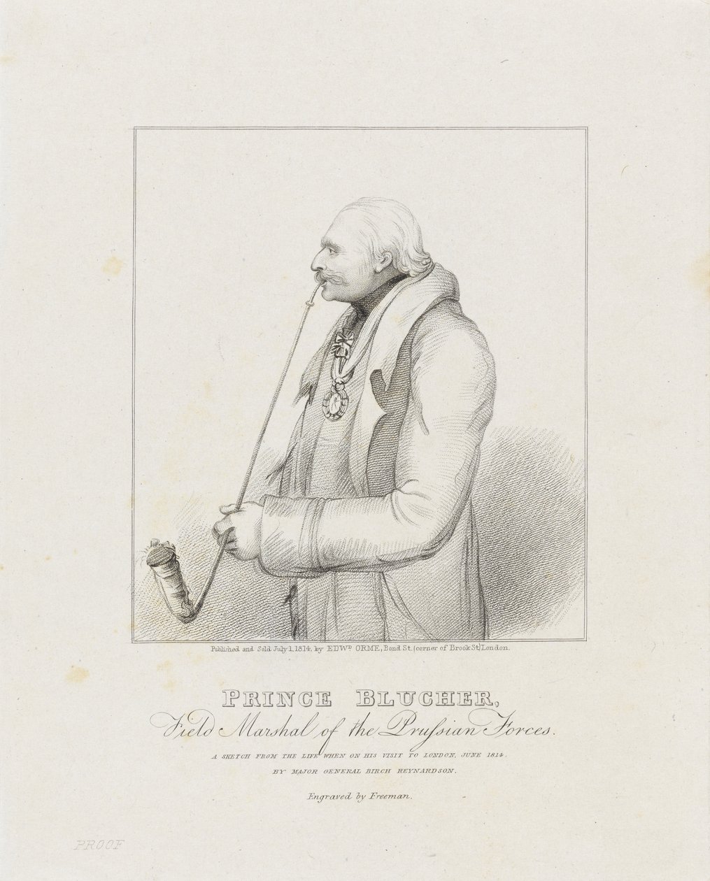 Prince Blucher, maréchal des forces prussiennes, 1814 - Samuel Freeman