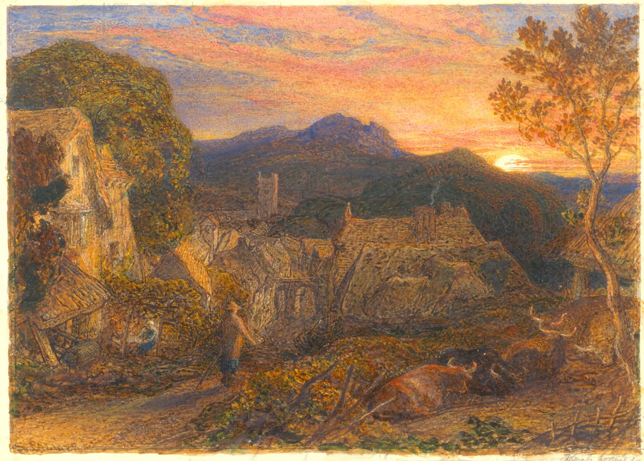 Le crieur, de Il Penseroso, 1881 - Samuel Palmer