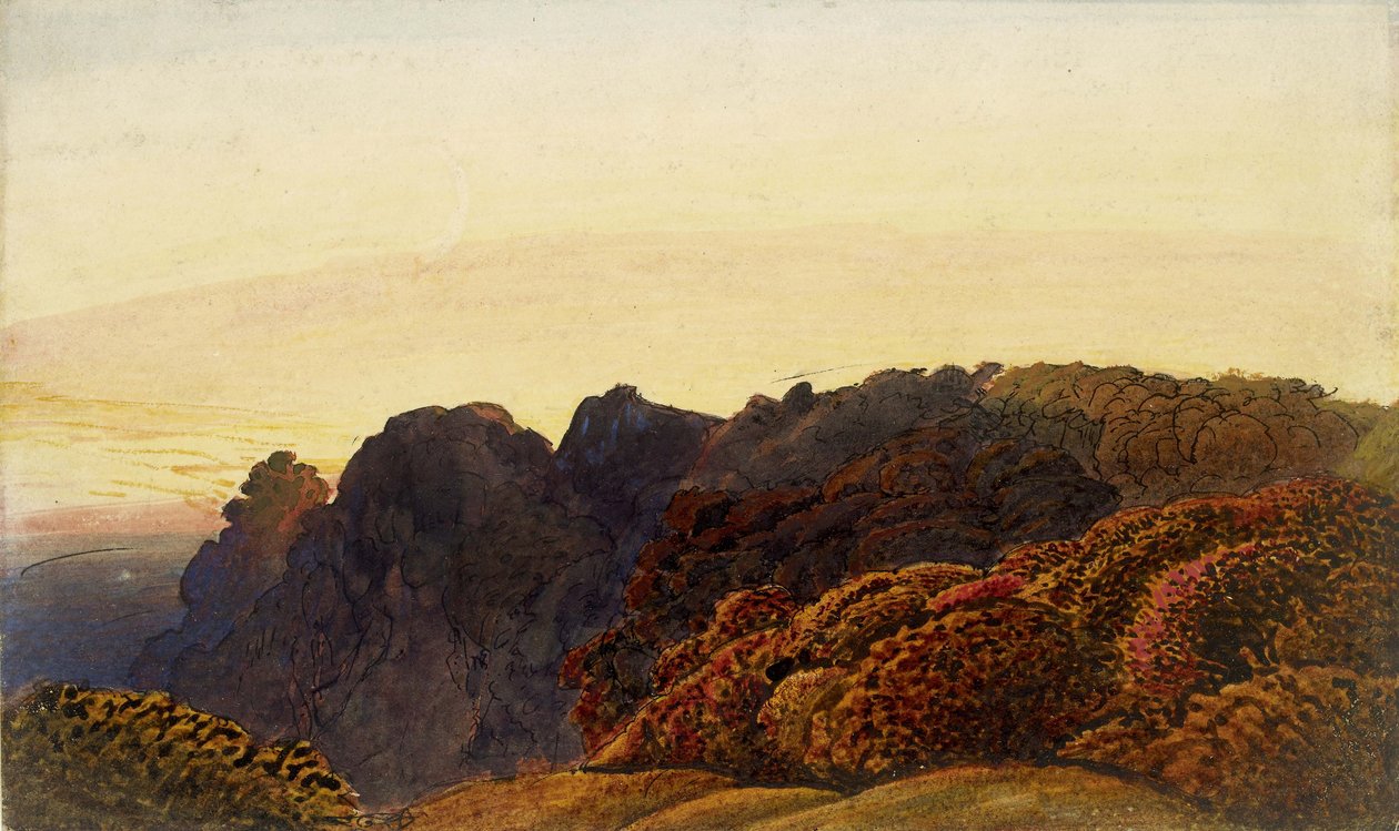 Crépuscule jaune, vers 1830 - Samuel Palmer