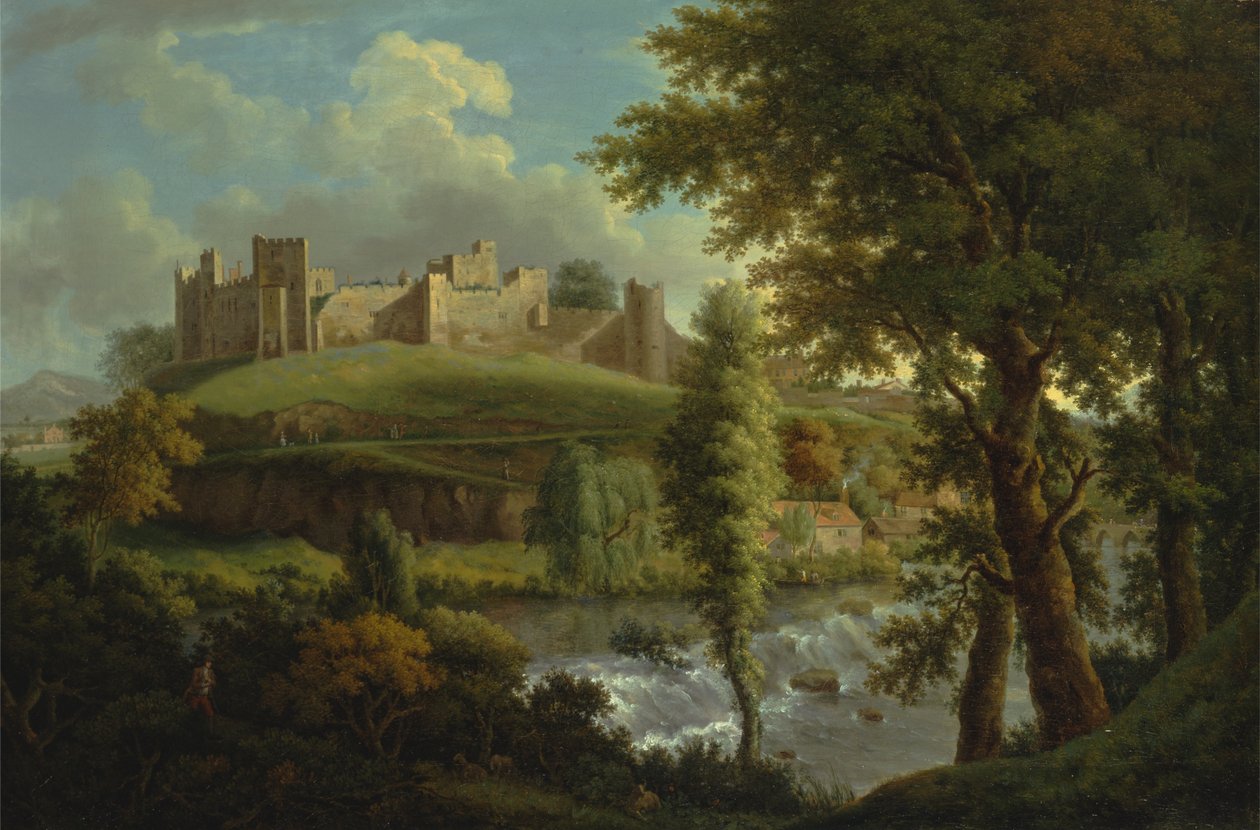Château de Ludlow avec Dinham Weir, du sud-ouest - Samuel Scott
