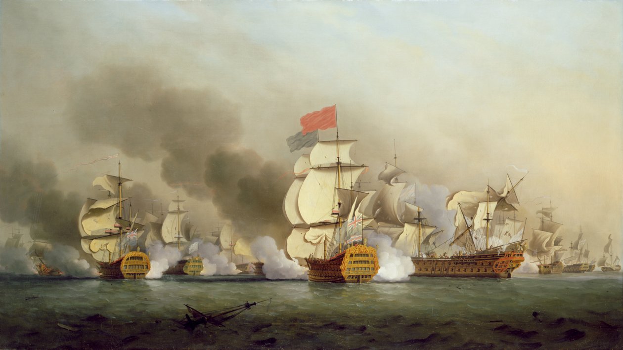 Victoire du vice-amiral Sir George Anson au large du cap Finisterre, 1749 - Samuel Scott