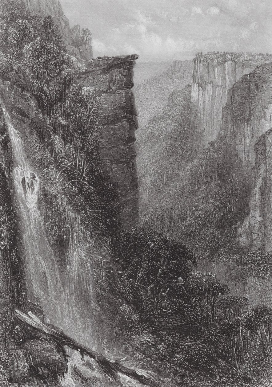 Australie : Chute de la planche météorologique (gravure) - Samuel (after) Prout