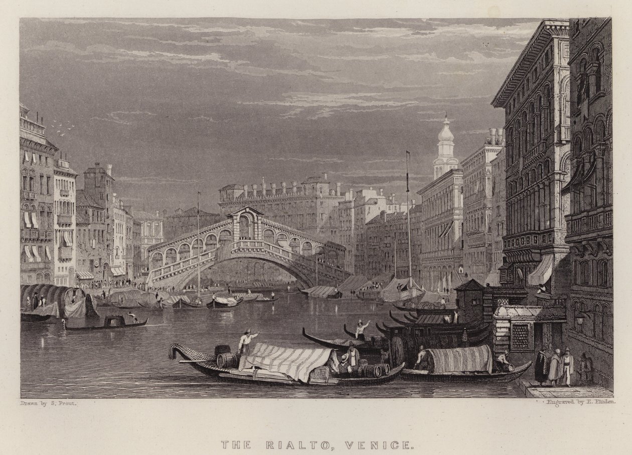 Le Rialto, Venise - Samuel (after) Prout