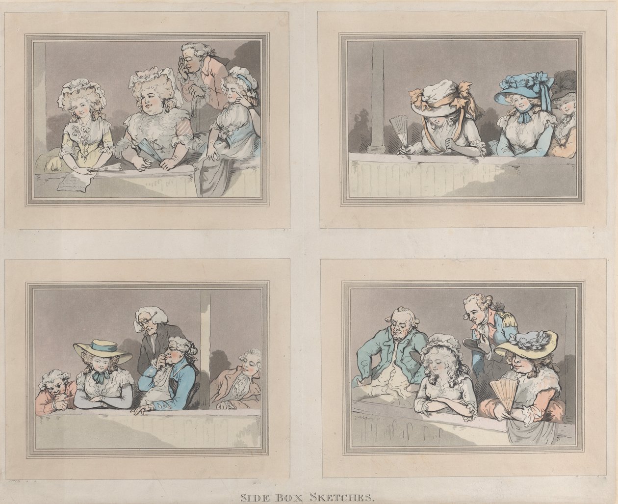 Croquis de la loge latérale, 5 juin 1786 - Samuel Alken