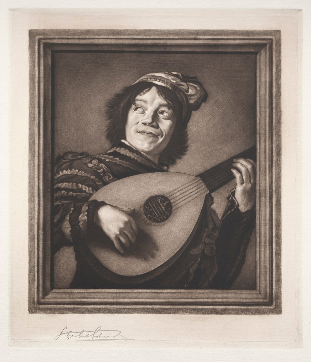 Le joueur de luth, 19ème-20ème siècle - Samuel Arlent Edwards