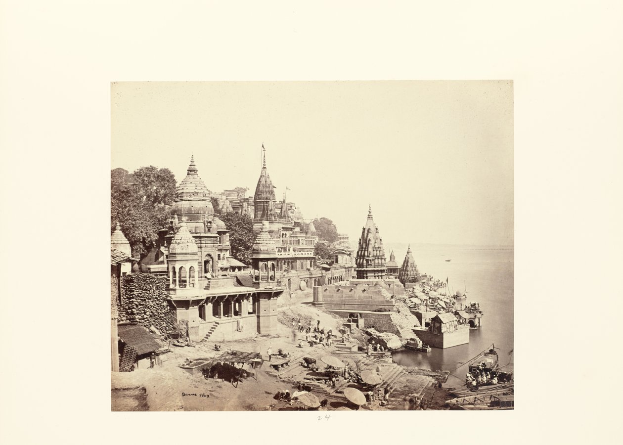 Bénarès ; le Ghat brûlant - Samuel Bourne