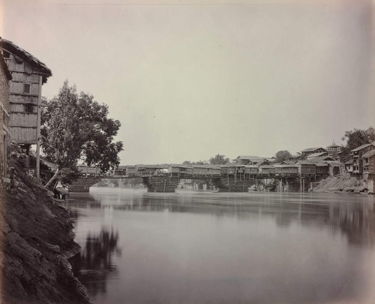 Pont des Boutiques, Srinagar, Cachemire - Samuel Bourne