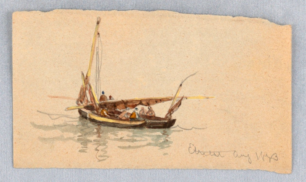 Bateaux à Étretat - Samuel Colman