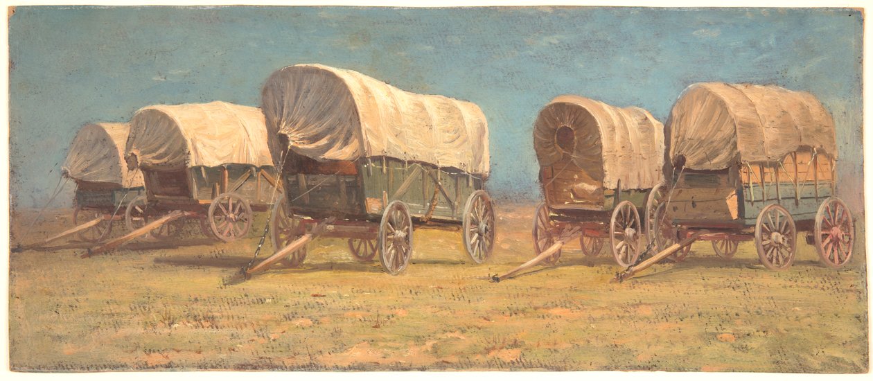 Étude de chariots couverts - Samuel Colman