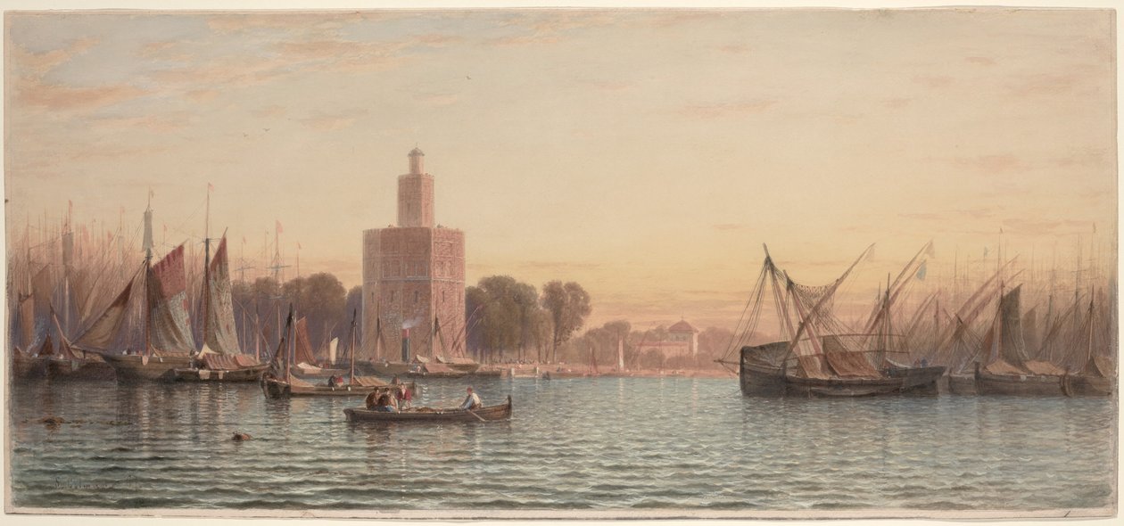 Le port de Séville - Samuel Colman