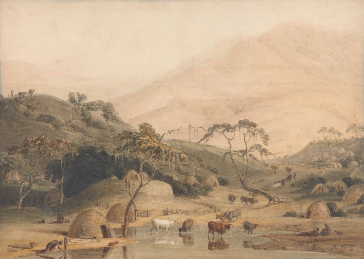 Un village kaffir - Samuel Daniell