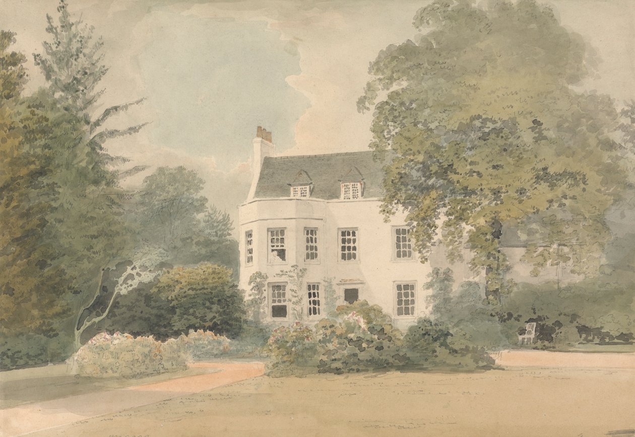 Une maison blanche dans un jardin - Samuel Davis