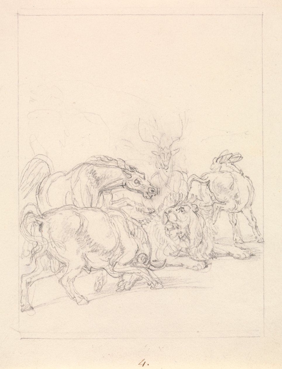 Vieux lion insulté - Samuel Howitt