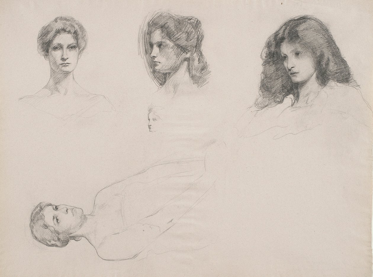 Esquisse de têtes féminines - Samuel Isham