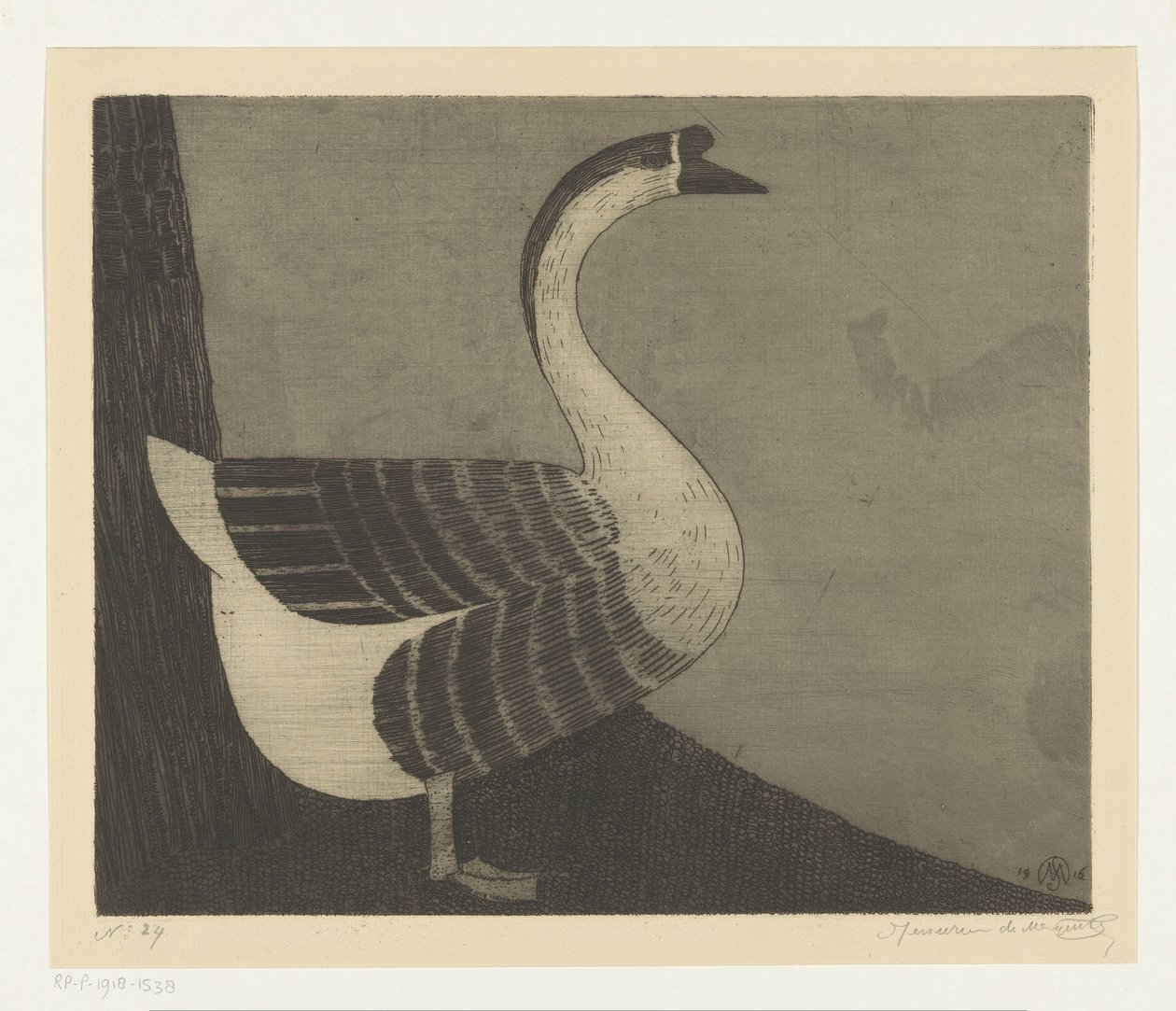 Oie cendrée - Samuel Jessurun de Mesquita (signed by artist)