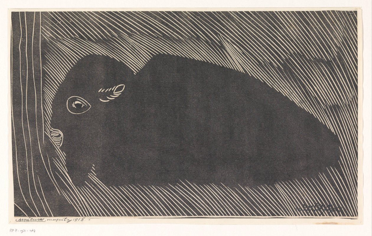 Bison couché - Samuel Jessurun de Mesquita (signed by artist)