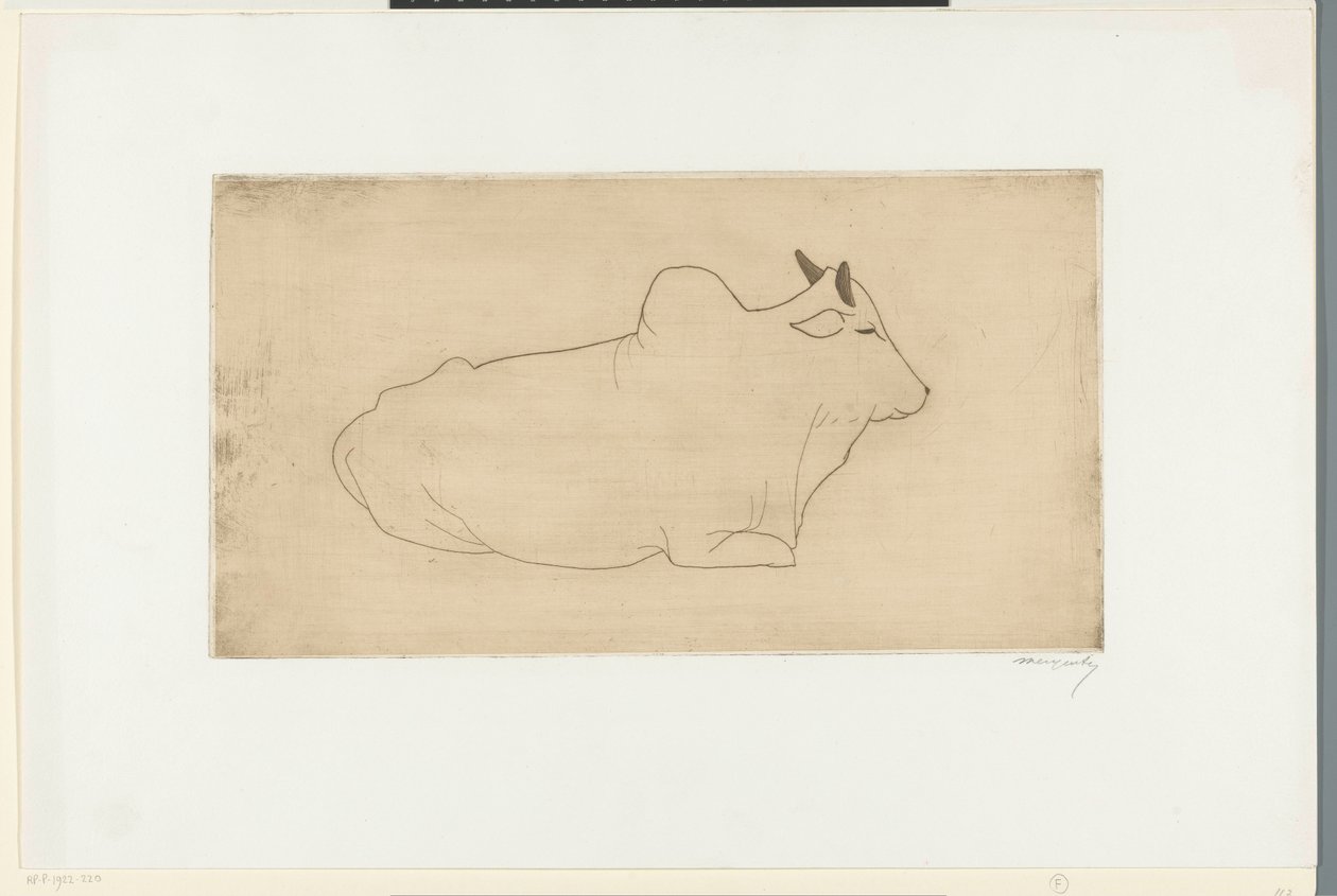 Zébu couché - Samuel Jessurun de Mesquita (signed by artist)