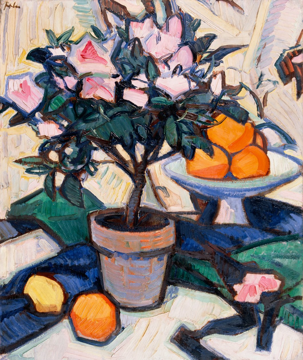 Azalée rose et oranges, c.1913 - Samuel John Peploe