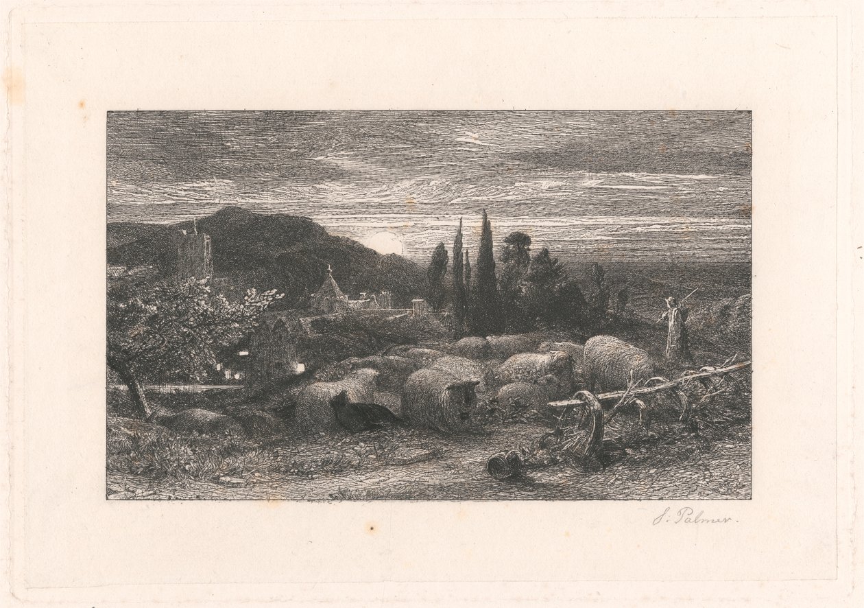 La lune montante - Samuel Palmer