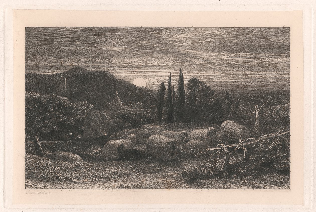 La lune montante - Samuel Palmer