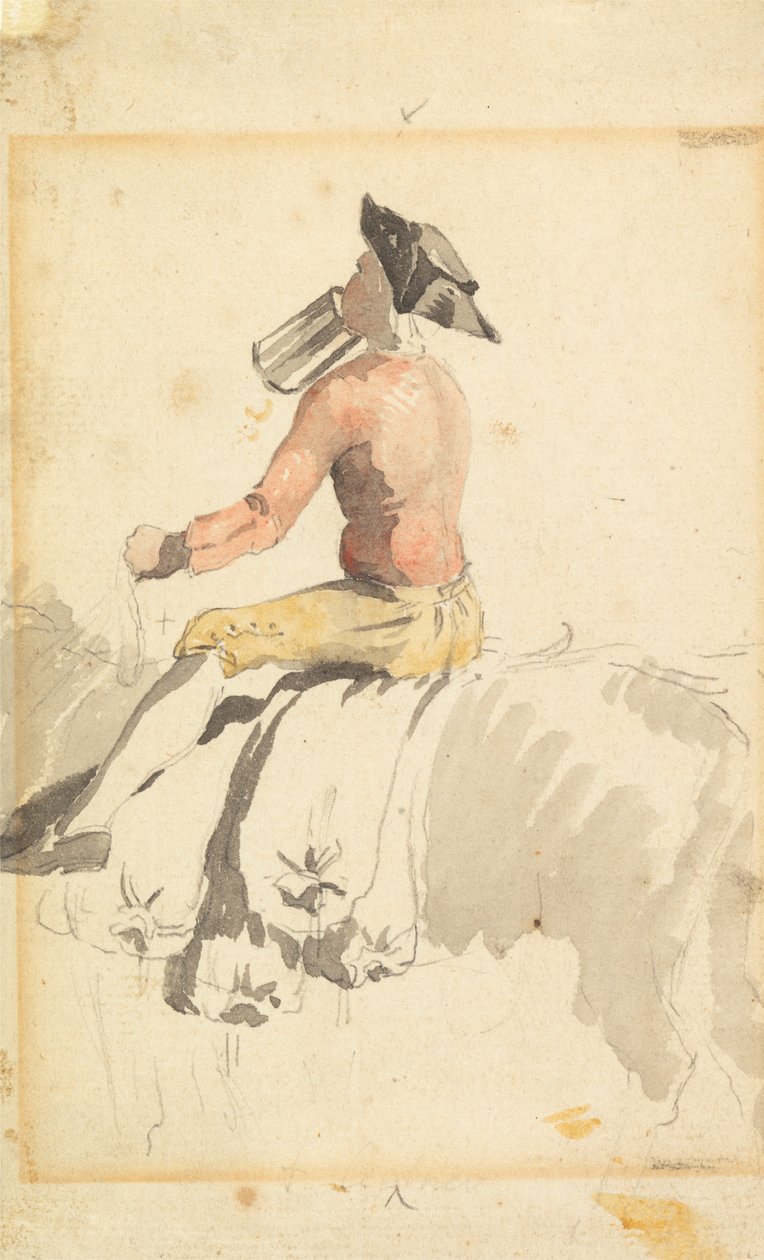 Un palefrenier à cheval, buvant - Samuel Scott
