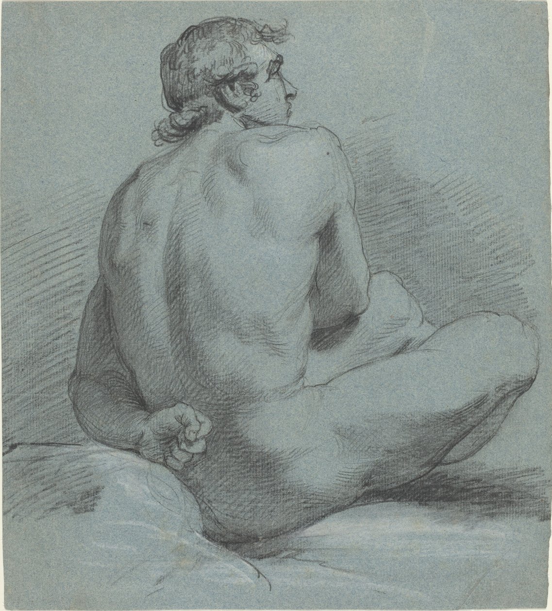 Homme nu assis - Samuel Woodforde