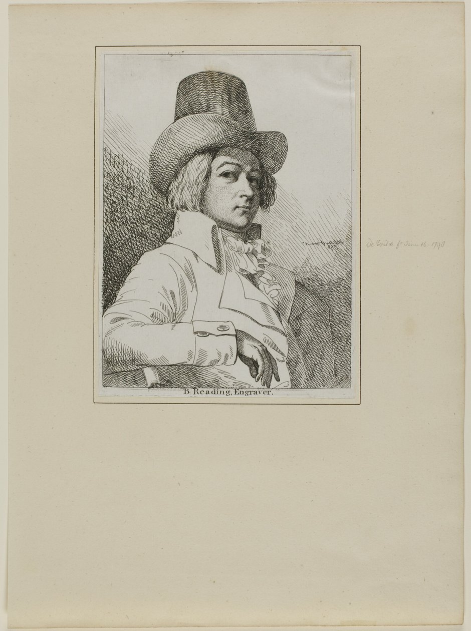 Portrait de B. Reading, graveur - Samuel de Wilde