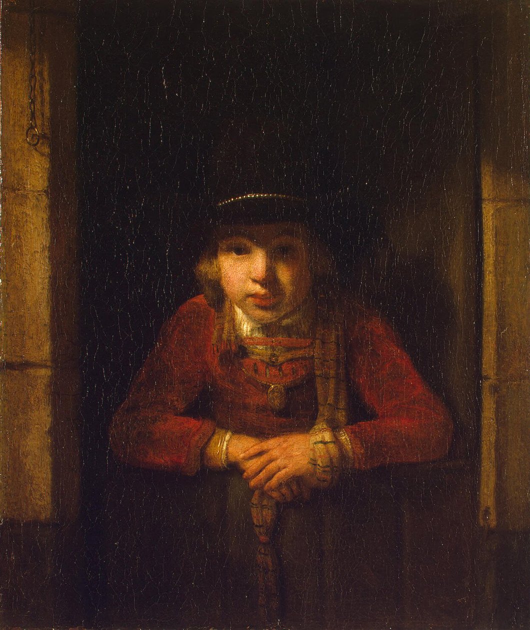 Garçon regardant par la fenêtre, c.1647 - Samuel van Hoogstraten