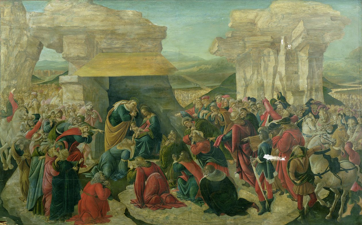 Adoration des Mages, vers 1480 (détail) - Sandro Botticelli