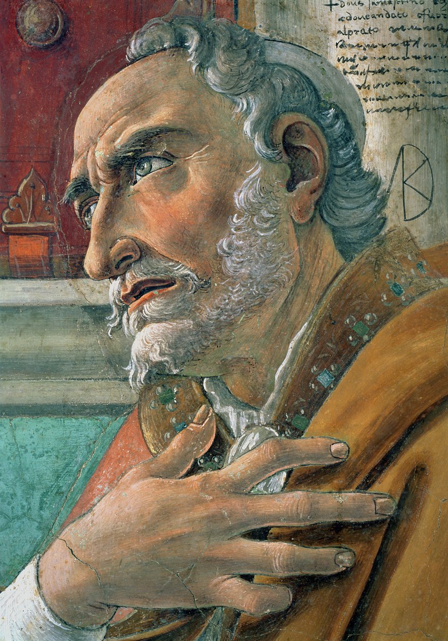 Détail de Saint Augustin dans son étude, 1480 - Sandro Botticelli