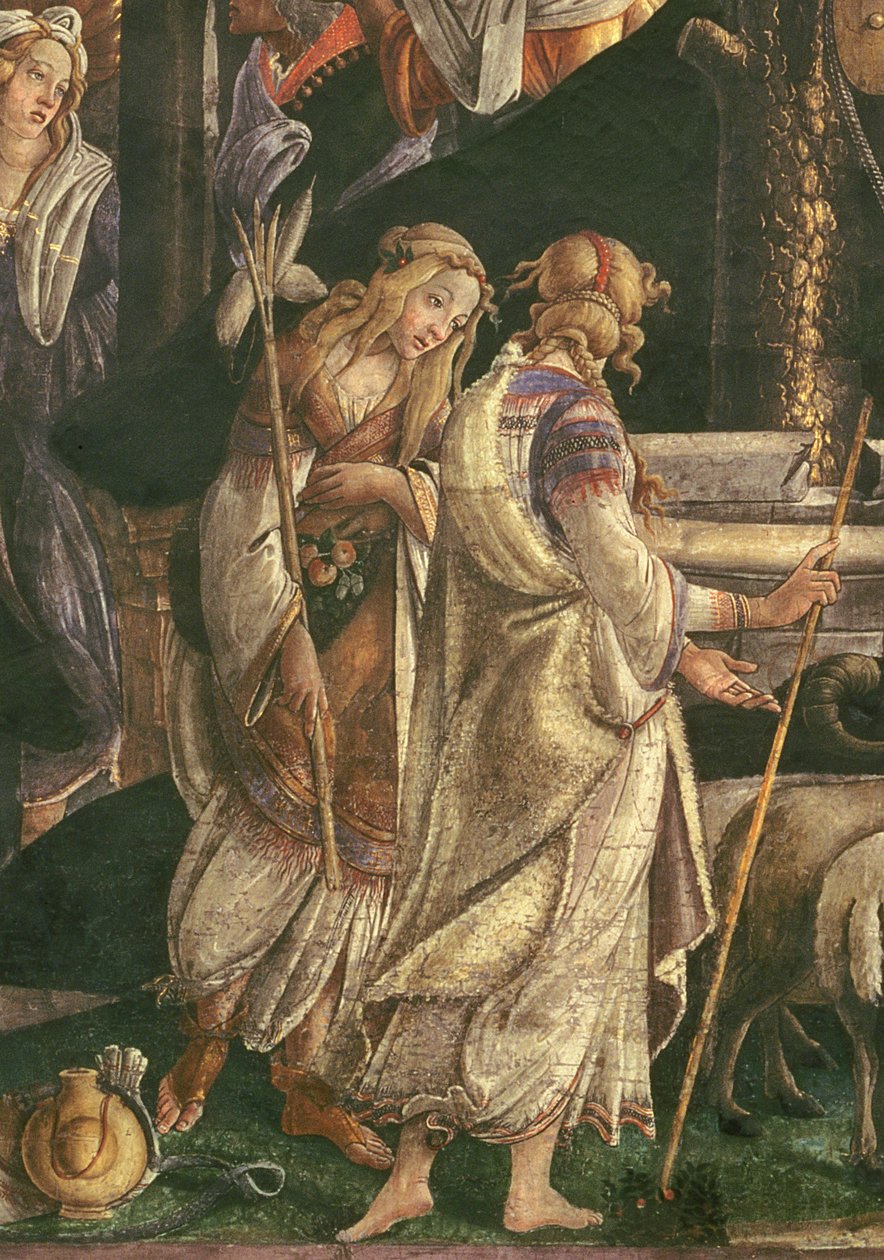 Détail de La Jeunesse de Moïse, dans la chapelle Sixtine, 1481 - Sandro Botticelli