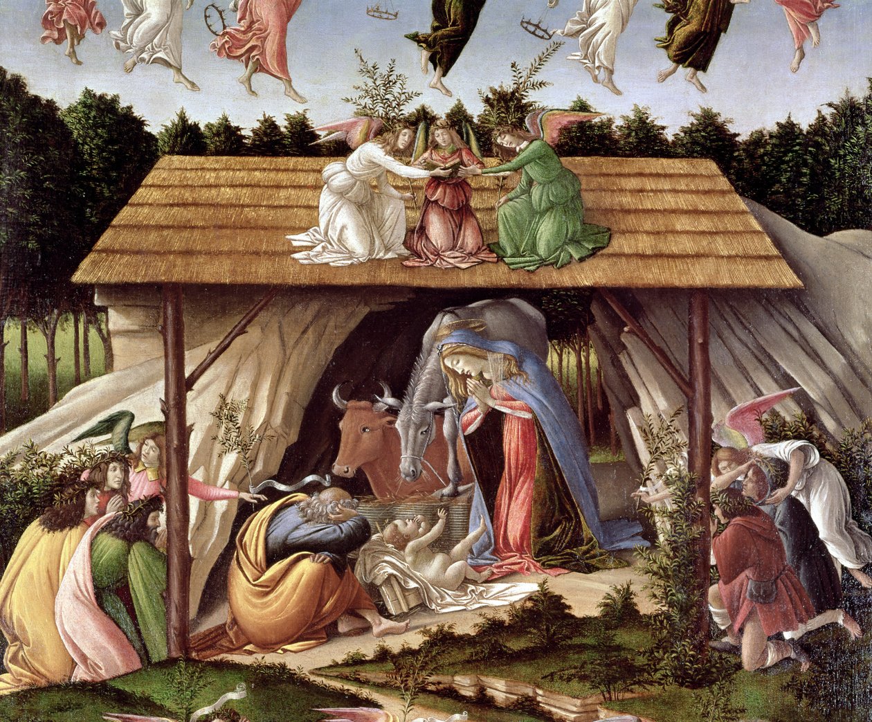 Nativité mystique, 1500 (détail) - Sandro Botticelli