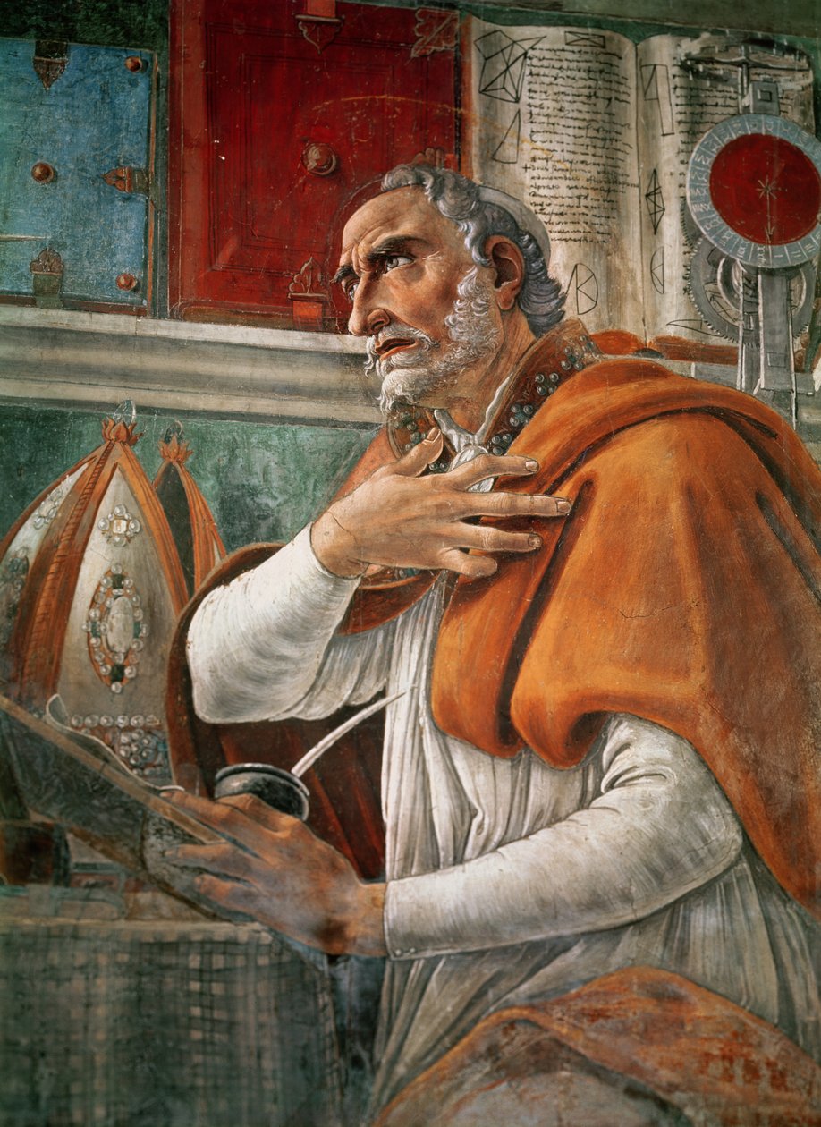 Saint Augustin dans sa cellule, vers 1480 (détail) - Sandro Botticelli