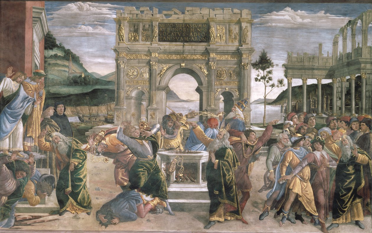 La punition de Koré, Dathan et Abiram, 1481 - Sandro Botticelli