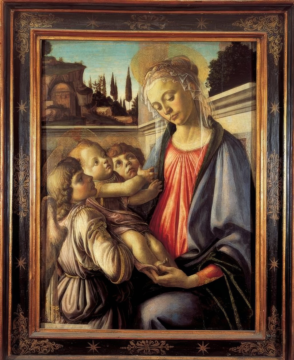 Marie avec enfant et deux anges - Sandro Botticelli