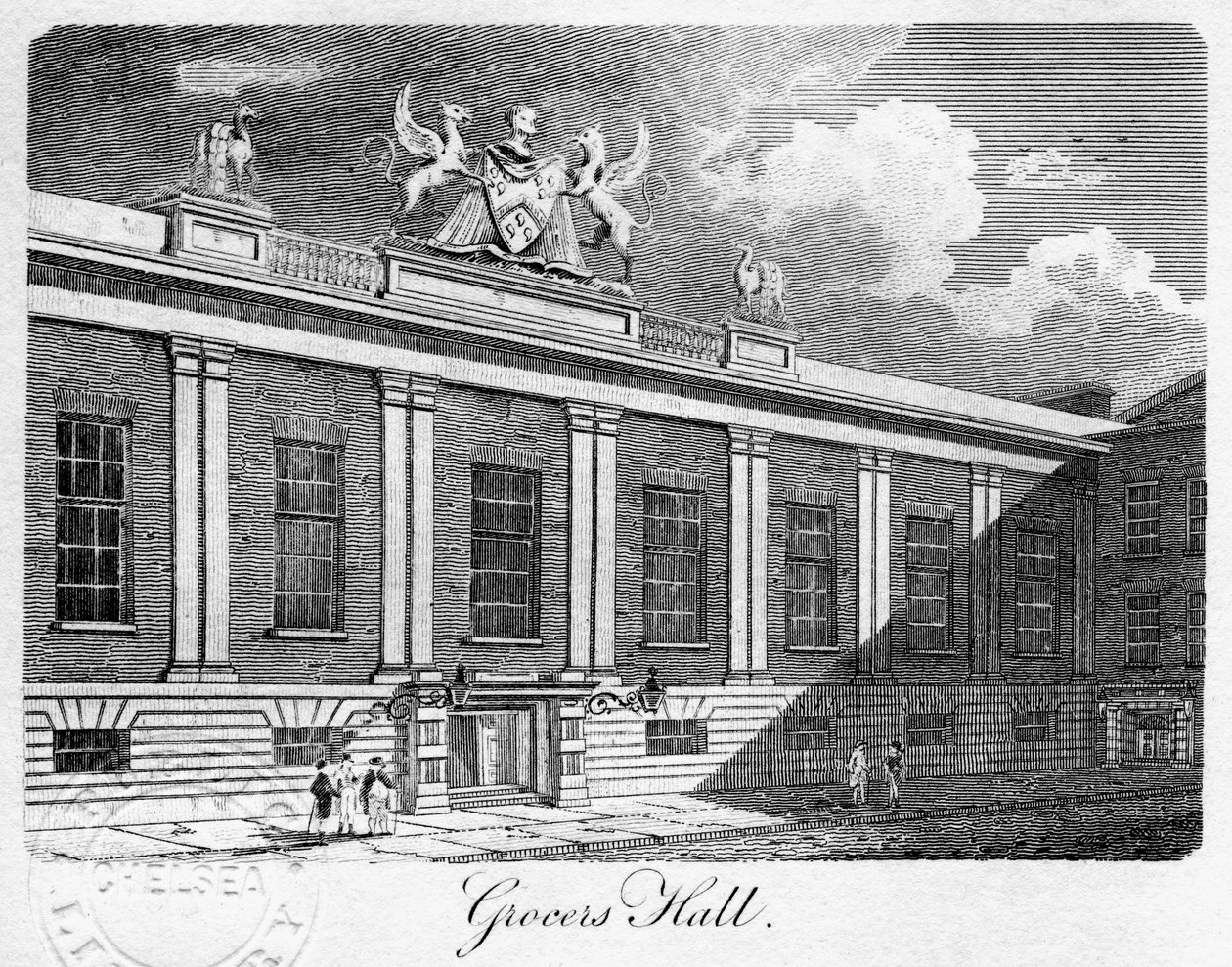 Grocers Hall, City de Londres, 1811 - Sands