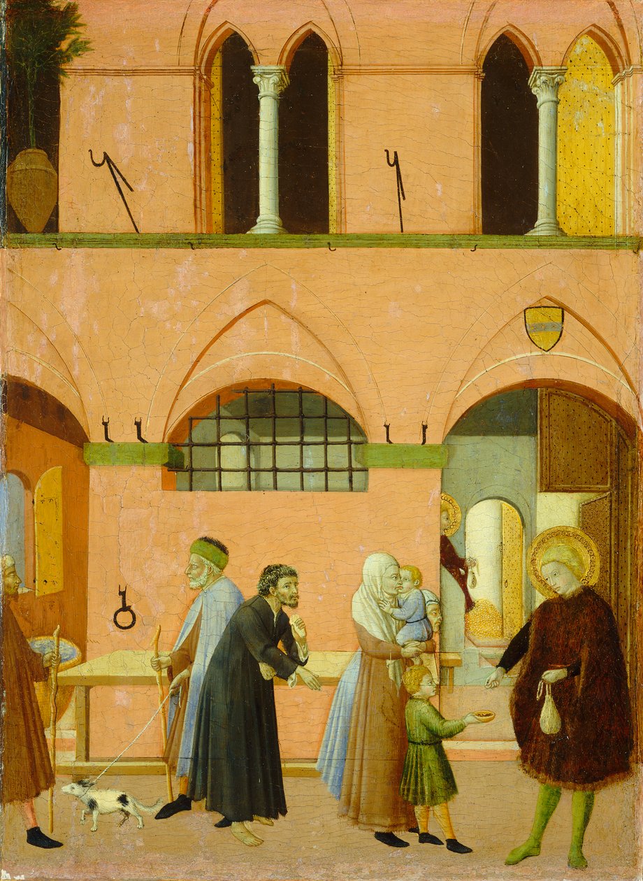 Saint Antoine distribuant ses richesses aux pauvres - Sano di Pietro