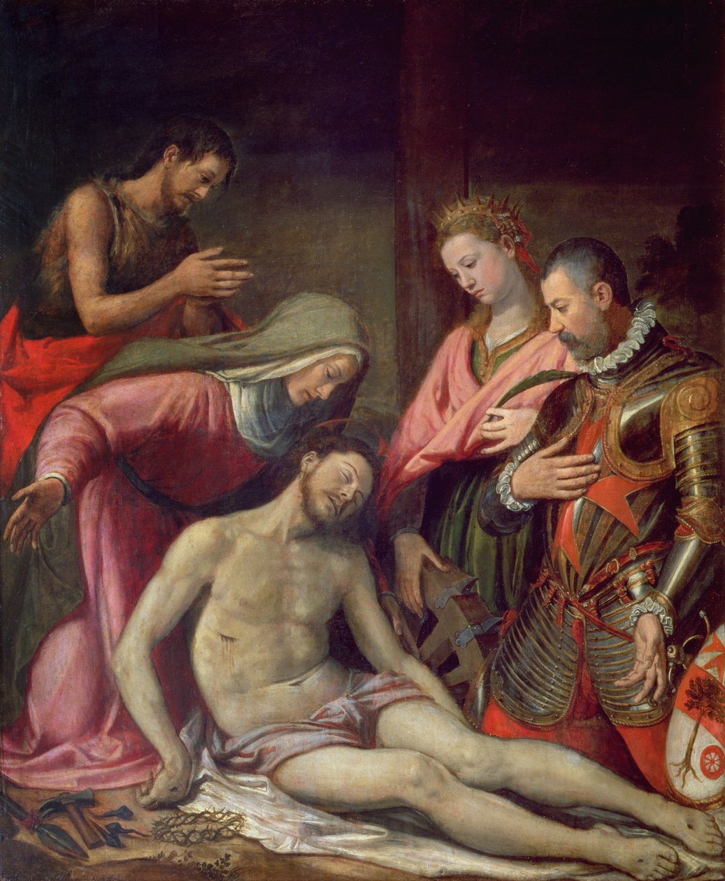 La Déposition du Christ avec Saint Jean-Baptiste, Sainte Catherine d