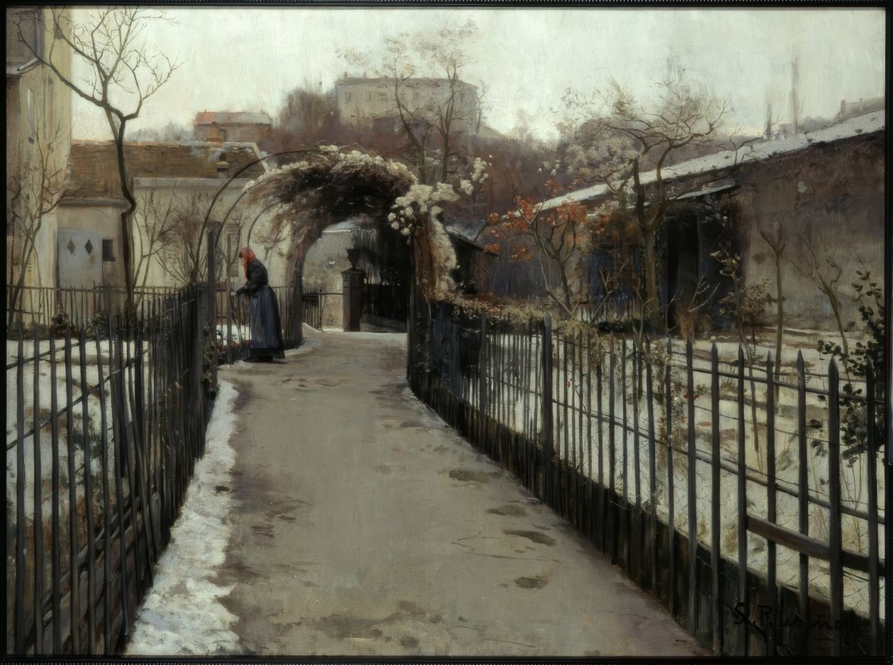 Jardin en hiver - Santiago Rusiñol