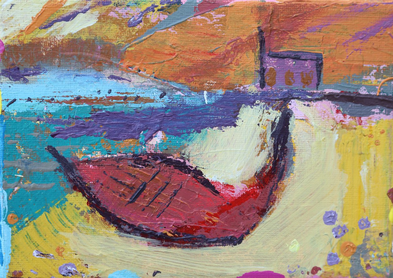 Bateau rouge Iona - Sara Hayward