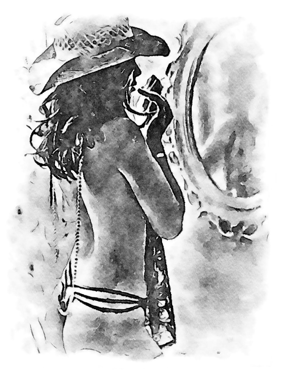 Femme avec un chapeau de cow-boy - SaskiaBJ