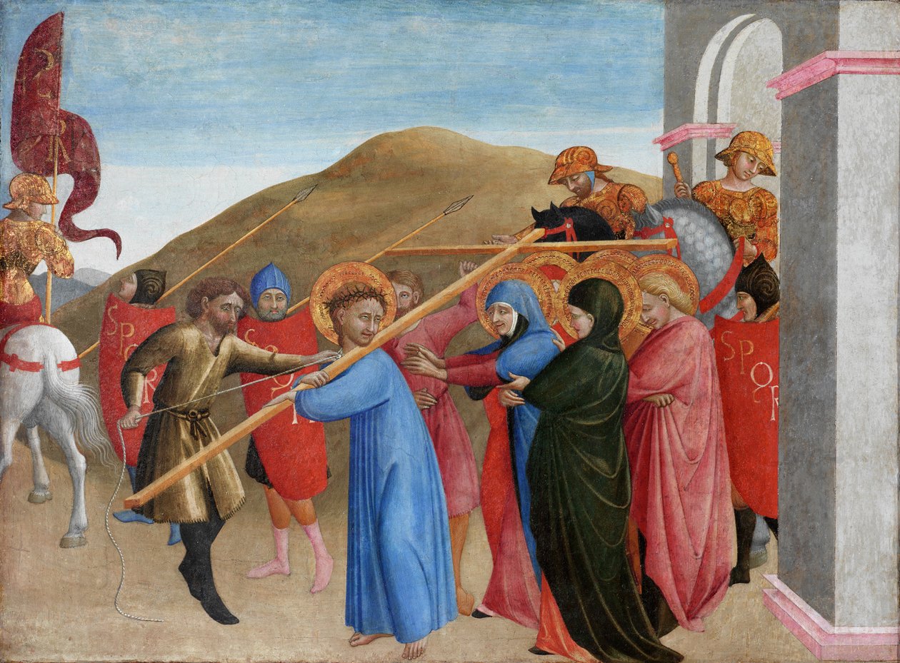 La Procession au Calvaire, 1437-1444 - Sassetta c.1392 1450 Sassetta c.1392 1450