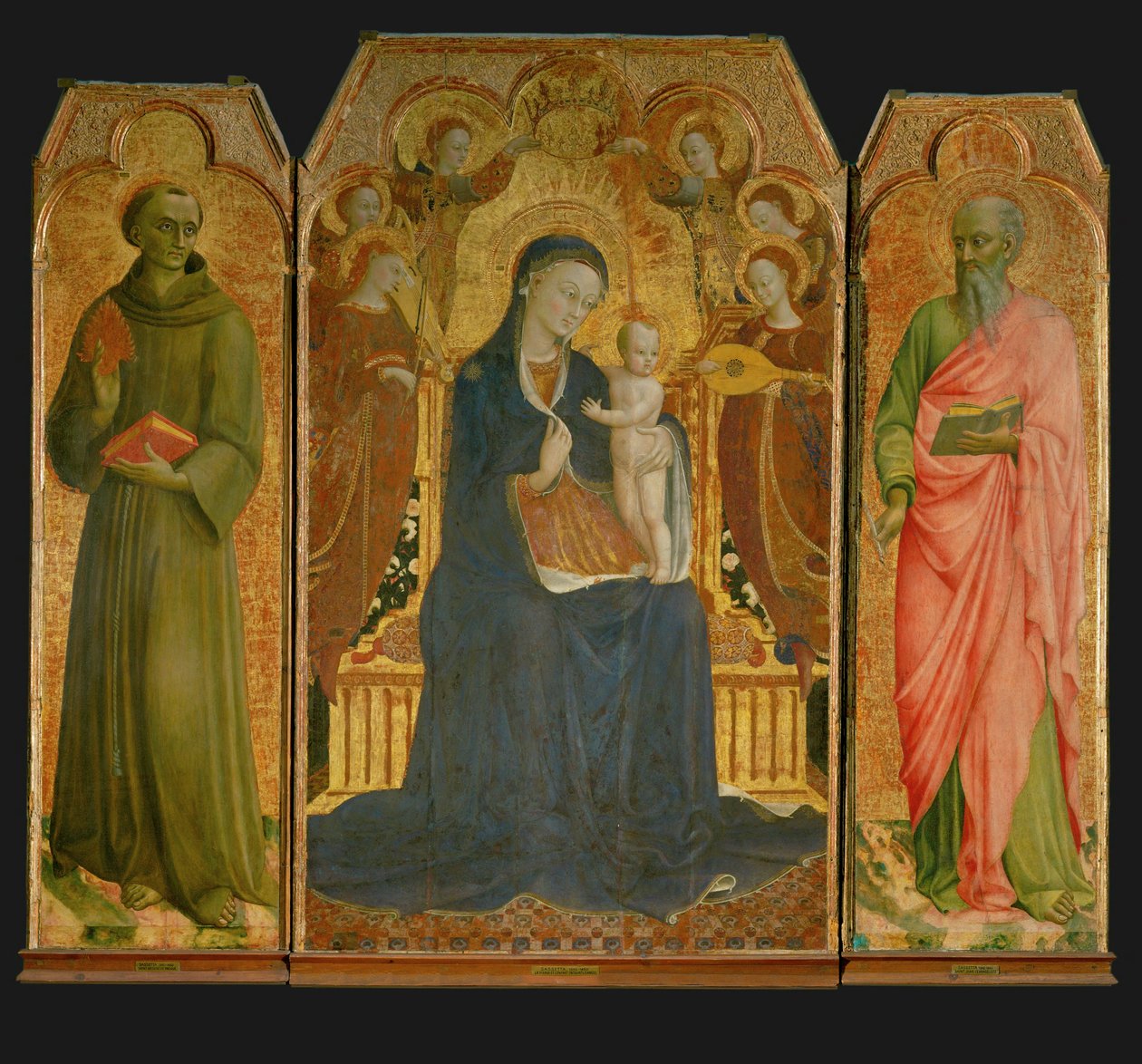 Polyptyque. Au centre : Vierge à l