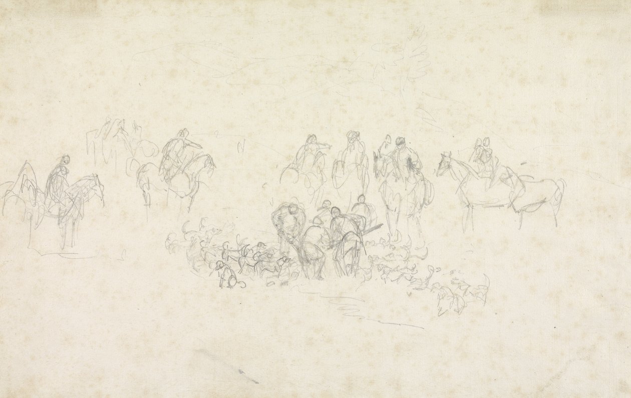 Croquis de chasse : parti en terre - Sawrey Gilpin
