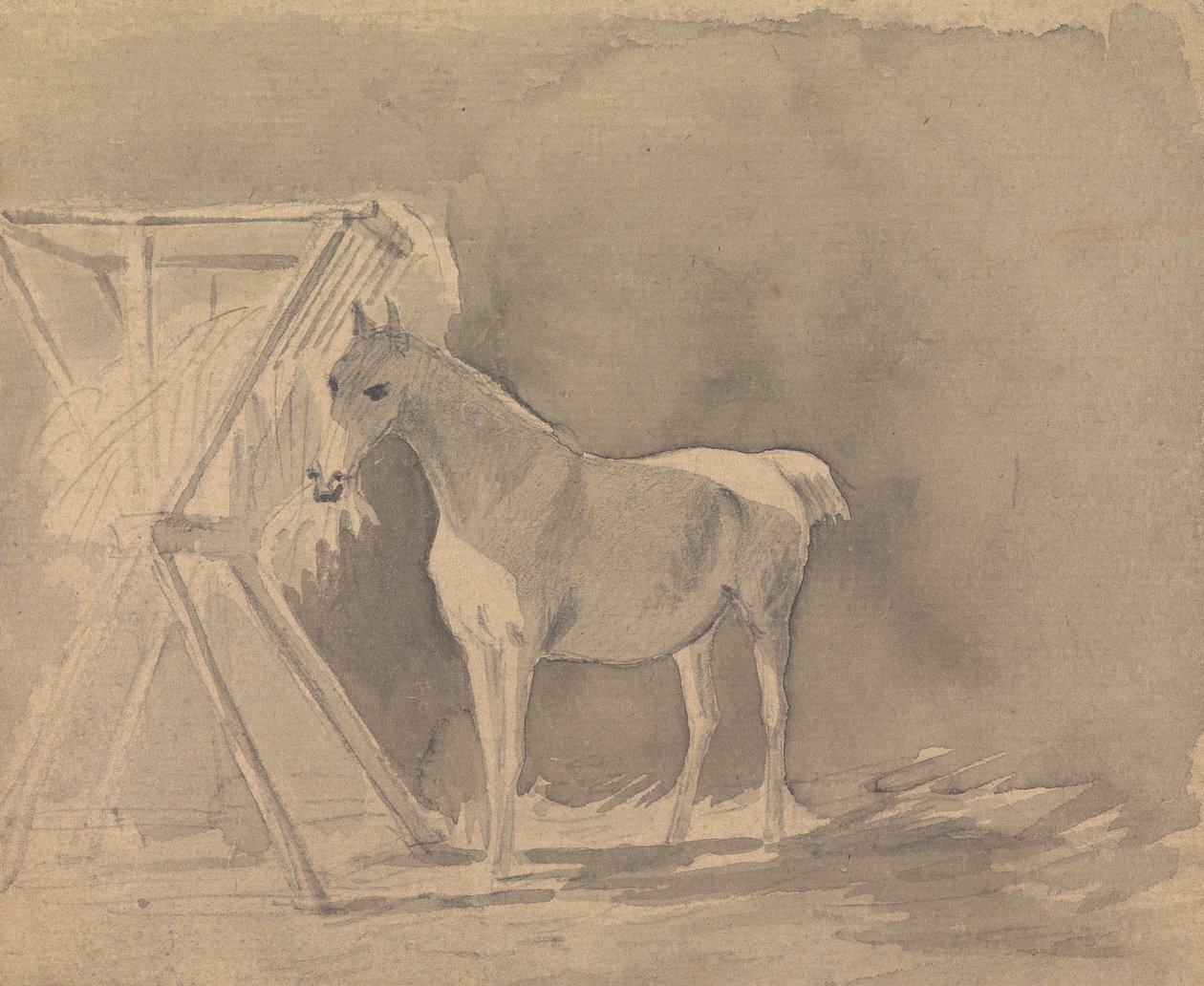 Un cheval broutant - Sawrey Gilpin
