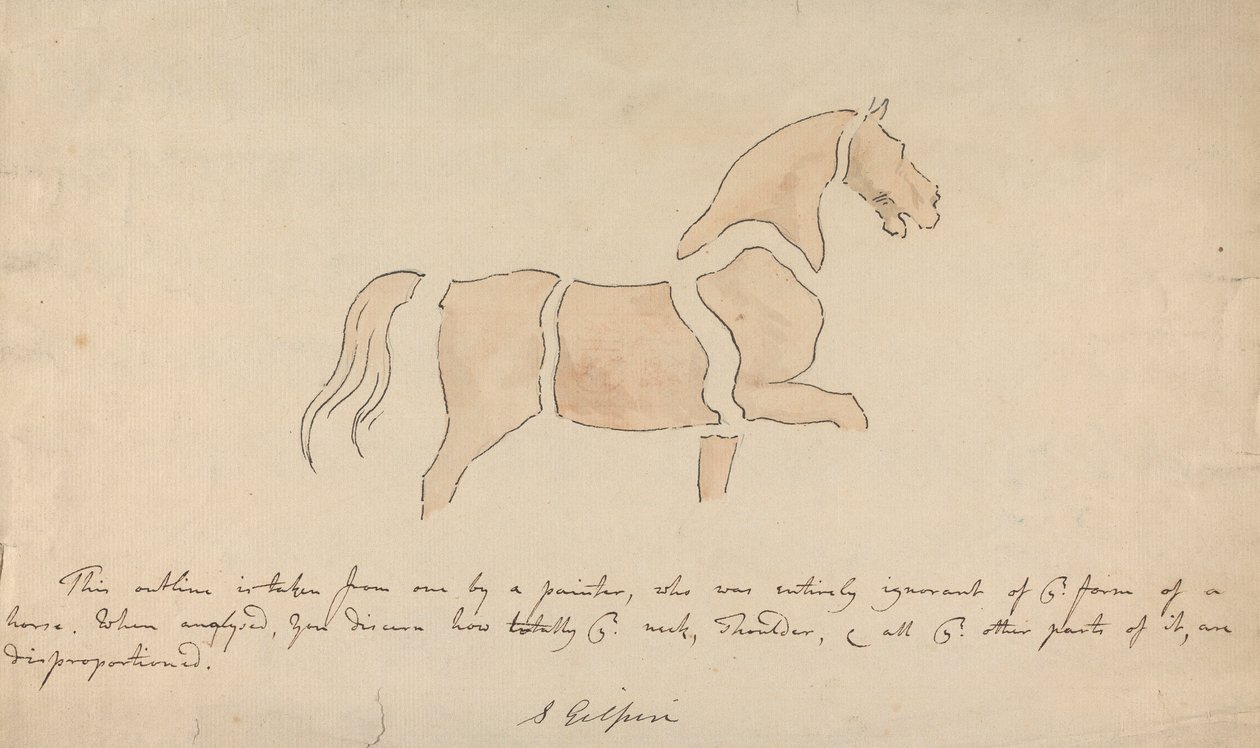 Dessin de cheval disproportionné - Sawrey Gilpin