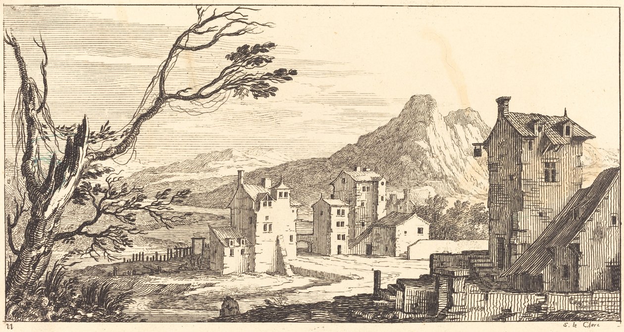 Paysage avec Maisons - Sébastien  Le Clerc I
