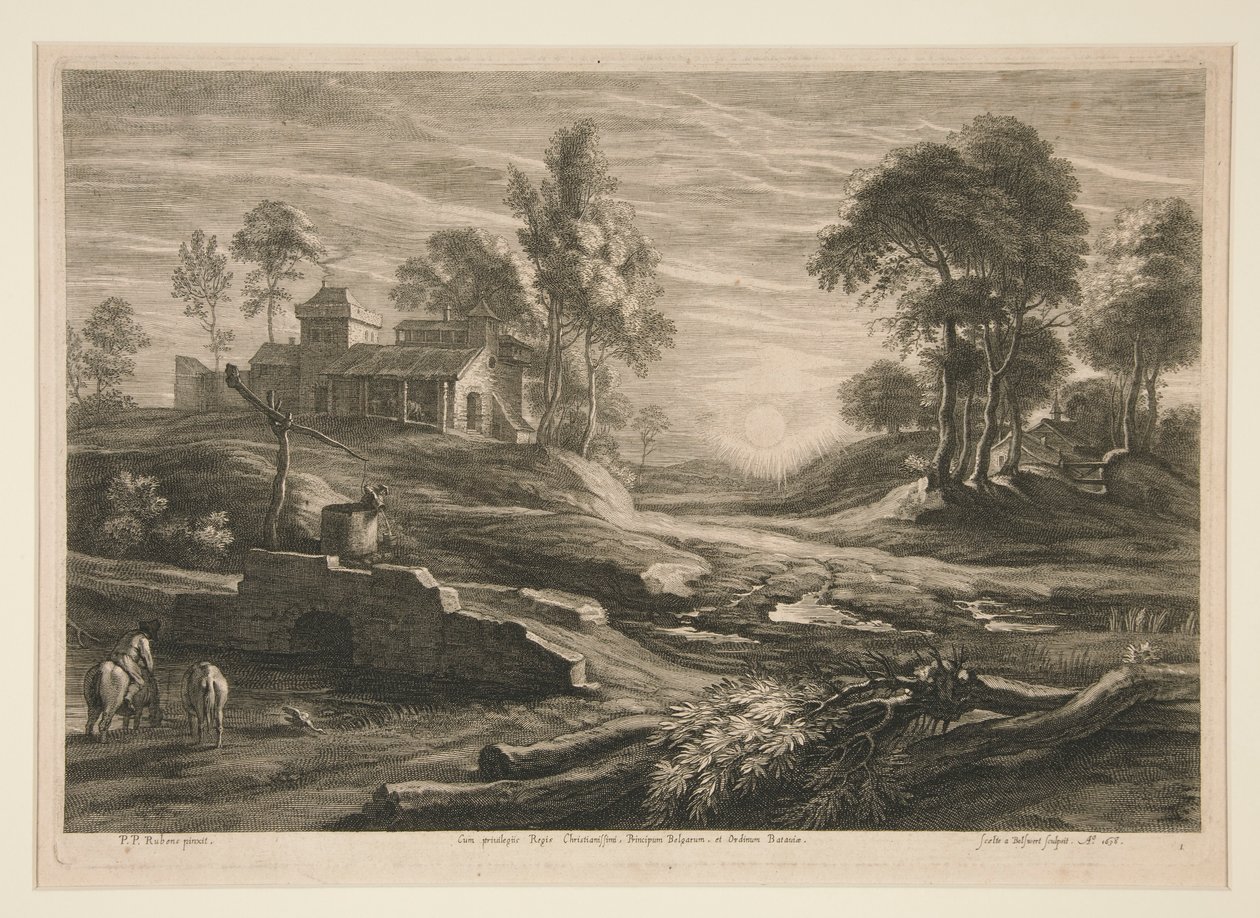 Paysage avec un puits - Schelte Adams Bolswert