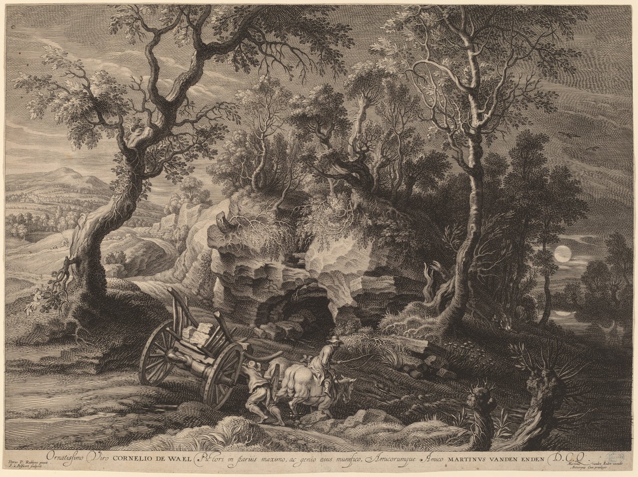 Paysage rocheux - Schelte Adams Bolswert after Sir Peter Paul Rubens