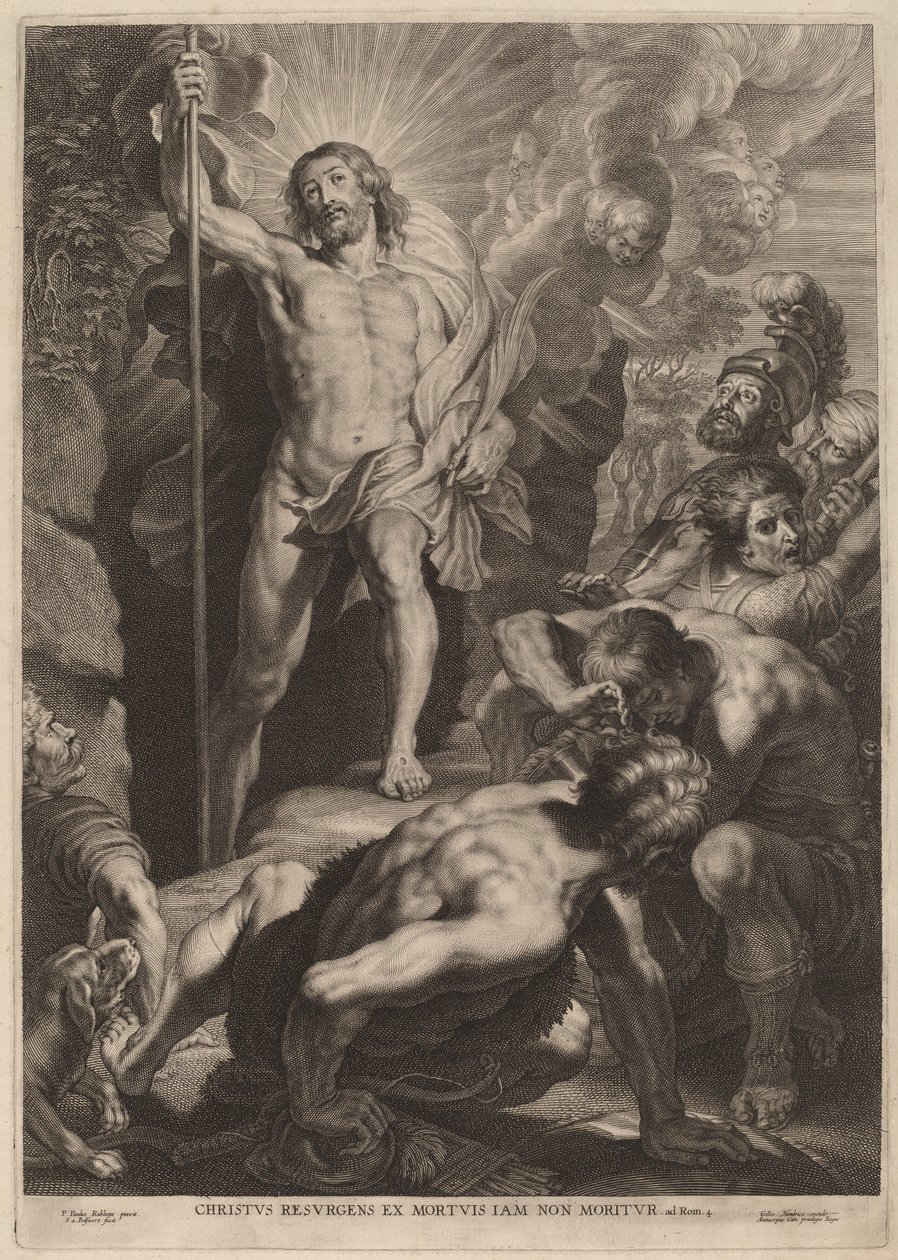 La Résurrection - Schelte Adams Bolswert after Sir Peter Paul Rubens